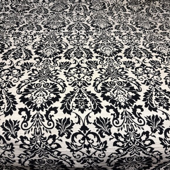 Waverly Fleur Essence Damask Black White Comforter Shams Set 3 King - Picture 1 of 4